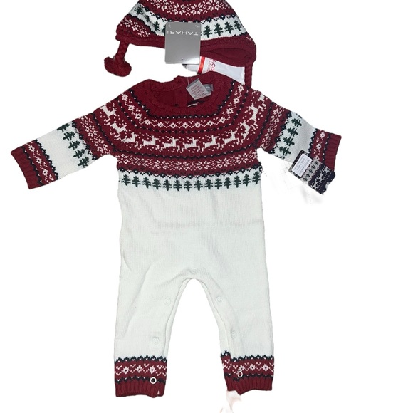 ✅NWT Tahari Girls or Boys One Piece Winter Outfit w/ hat size 3-6M - Picture 3 of 6